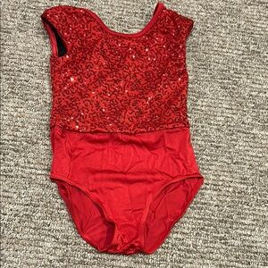Red Sequin Leotard